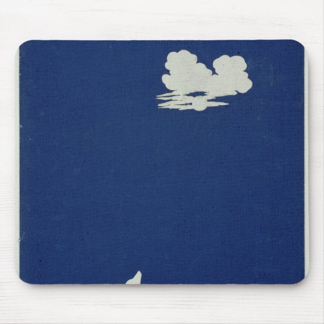 Tapis De Souris Un chien hurlant à la lune (Devant)