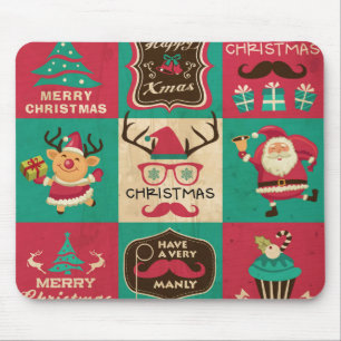 Tapis De Souris Un collage de Noël très masculin