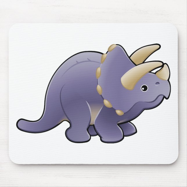 Tapis De Souris Un dinosaure amical mignon de triceratops (Devant)