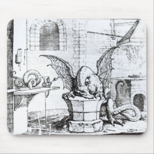 Tapis De Souris Un dragon dans un atelier