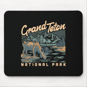 Tapis De Souris Un élan dans le parc national de Grand Teton Vinta