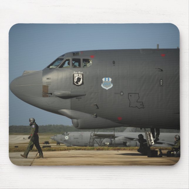 Tapis De Souris Un équipage de l'US Air Force prépare un B-52 (Devant)