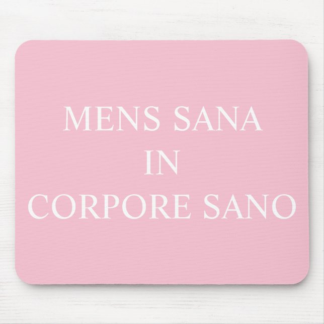 Tapis De Souris Un Esprit Sain Dans Un Mat Sain De Souris - Rose (Devant)