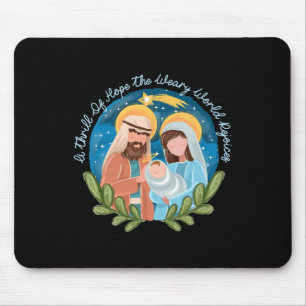 Tapis De Souris Un Flot D'Espoir Le Monde las Réjouit De La Nativi