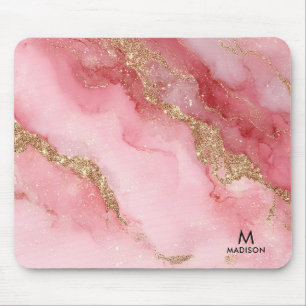 Tapis De Souris Un fond en marbre rose luxueux