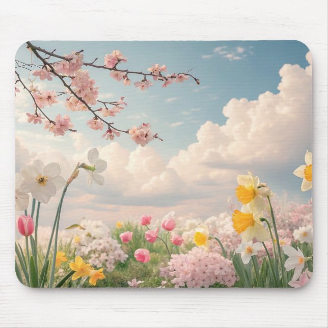 Tapis De Souris Un fond floral printanier (Devant)