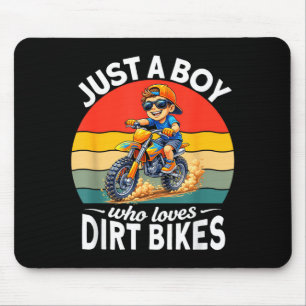 Tapis De Souris Un garçon qui aime les motos cross enduro enfants