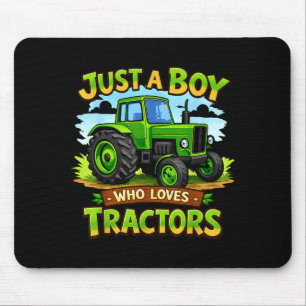 Tapis De Souris Un garçon qui aime les tracteurs drôle anniversair