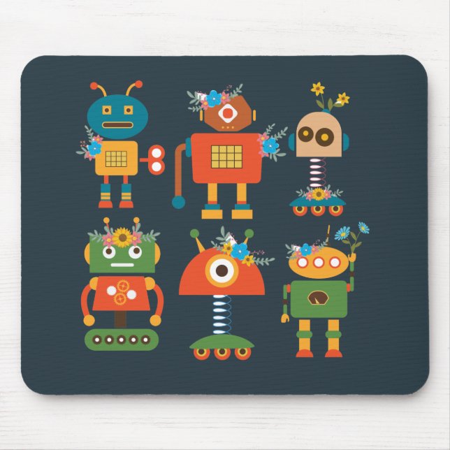 Tapis De Souris Un joli robot design pour enfants (Devant)
