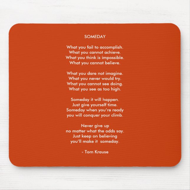 Tapis De Souris Un jour (Devant)