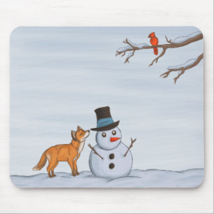 Tapis De Souris Un Jour De Neige Calme