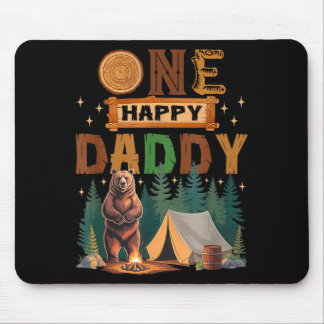 Tapis De Souris Un joyeux daddy campeur ours de 1er anniversaire C