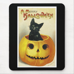 Tapis De Souris Un joyeux Haloween Kitten
