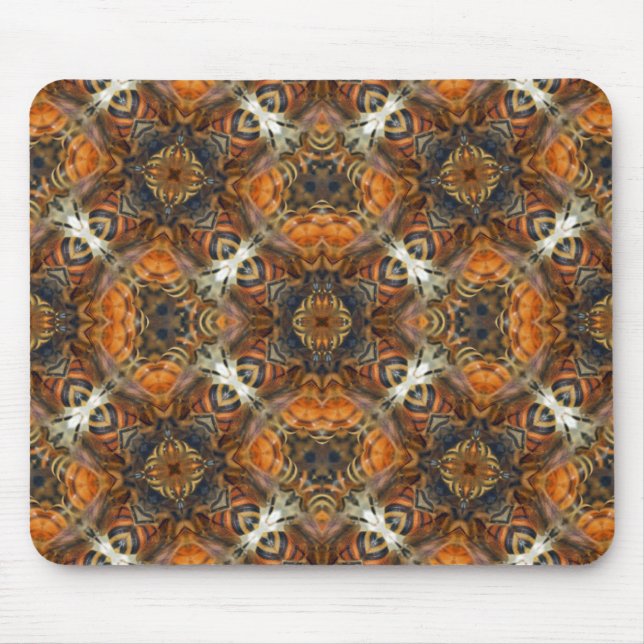 Tapis De Souris Un kaléidoscope plus foncé d'abeilles de miel - (Devant)