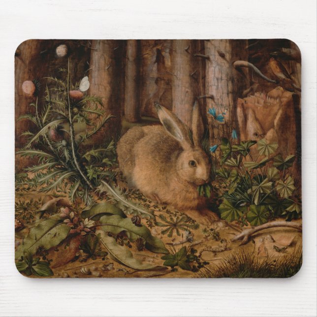 Tapis De Souris Un lièvre dans la forêt (par Hans Hoffmann) (Devant)