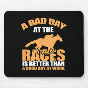 Tapis De Souris Un Mauvais Jour À La Course Magnifique Cheval Raci
