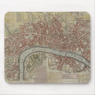Tapis De Souris Un nouveau et précis plan des villes de Londres e
