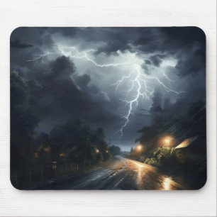 Tapis De Souris Un orage sur la route