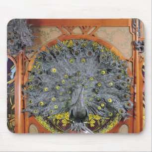 Tapis De Souris Un paon du panneau central d'une peinture murale