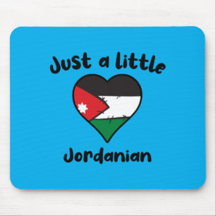 Tapis De Souris Un petit cœur jordanien mignon drapeau jordanien