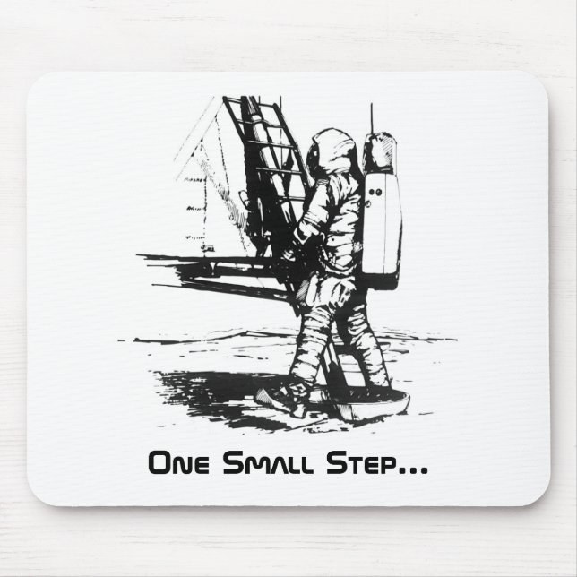 Tapis De Souris Un Petit Pas Apollo 11 Lune Atterrissage (Devant)