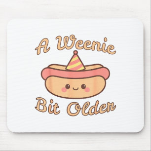 Tapis De Souris Un peu plus vieux Un anniversaire de hot dog migno