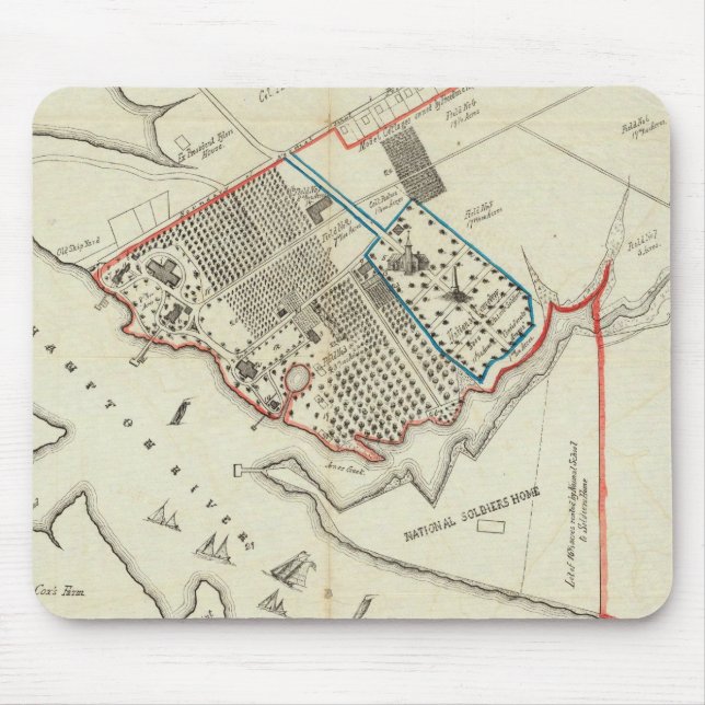 Tapis De Souris Un Plan De La Propriété Du Hampton Normal (Devant)