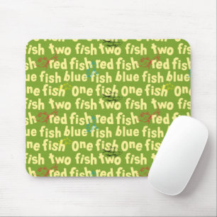 Tapis De Souris Un Poisson Deux Poissons Typographie Motif