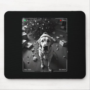 Tapis De Souris Un Retriever Du Labrador De Noël Capturé À L'Appar