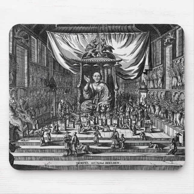 Tapis De Souris Un temple bouddhiste, une illustration (Devant)