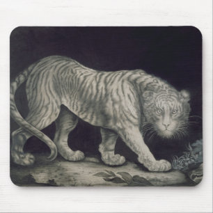 Tapis De Souris Un tigre de vagabondage (crayon sur le papier)