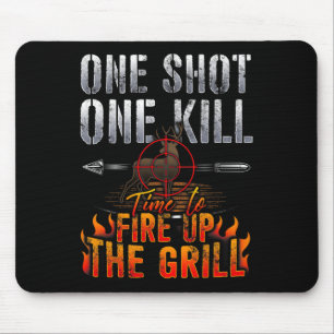 Tapis De Souris Un Tir Un Tuer Incendie Grill Deer Chasse