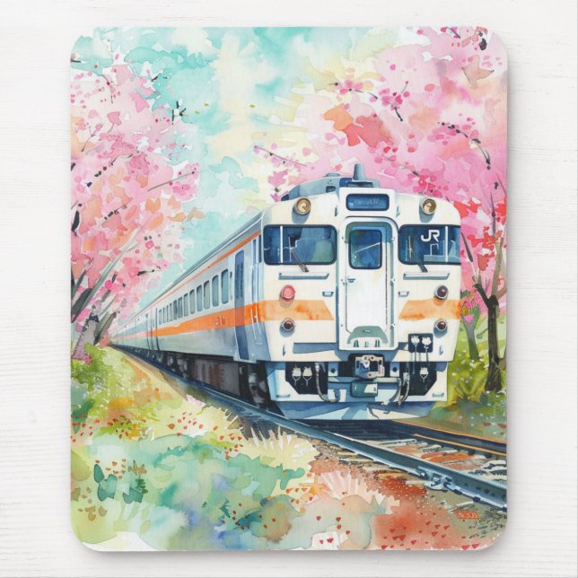 Tapis De Souris Un train au printemps (Devant)