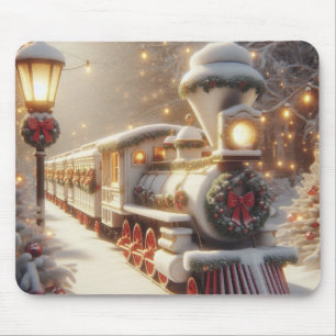 Tapis De Souris Un train de Noël magique pour Wonderland