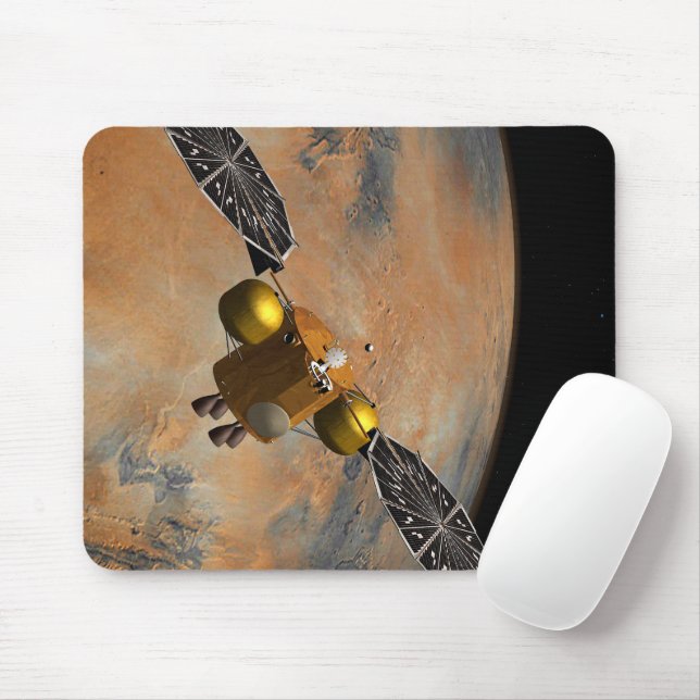 Tapis De Souris Un vaisseau Spacecraft Orbitant Mars. (Avec souris)