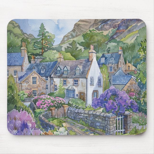 Tapis De Souris Un village écossais paisible (Devant)