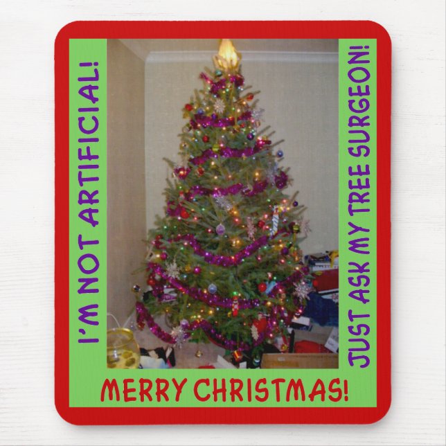 Tapis De Souris Un vrai sapin de Noël (Devant)