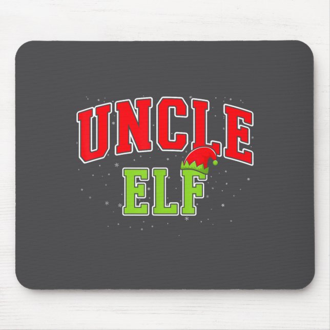Tapis De Souris Uncle Elf Christmas Family Matching Group Xmas Unc (Devant)