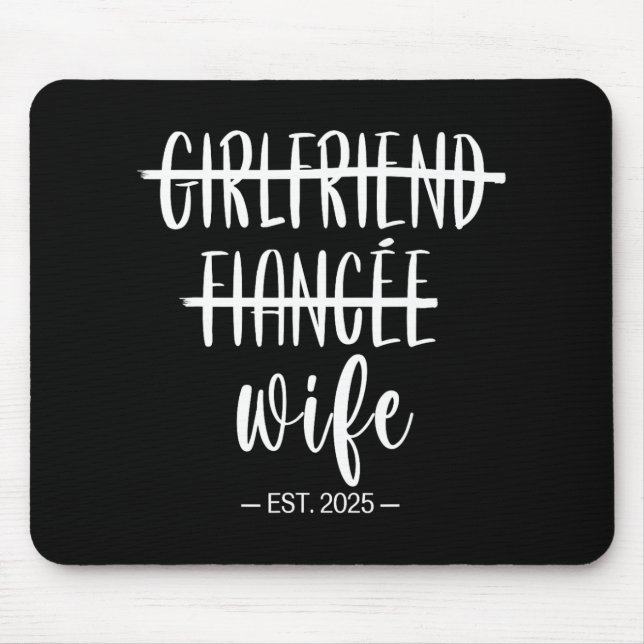 Tapis De Souris Une amie Femme Fiance 2025 vient de se marier Mari (Devant)