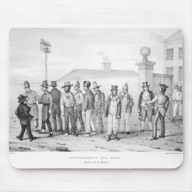 Tapis De Souris Une bande de prison de gouvernement (Devant)
