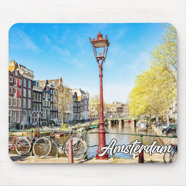 Tapis De Souris Une Belle Journée À Amsterdam, Pays-Bas (Devant)