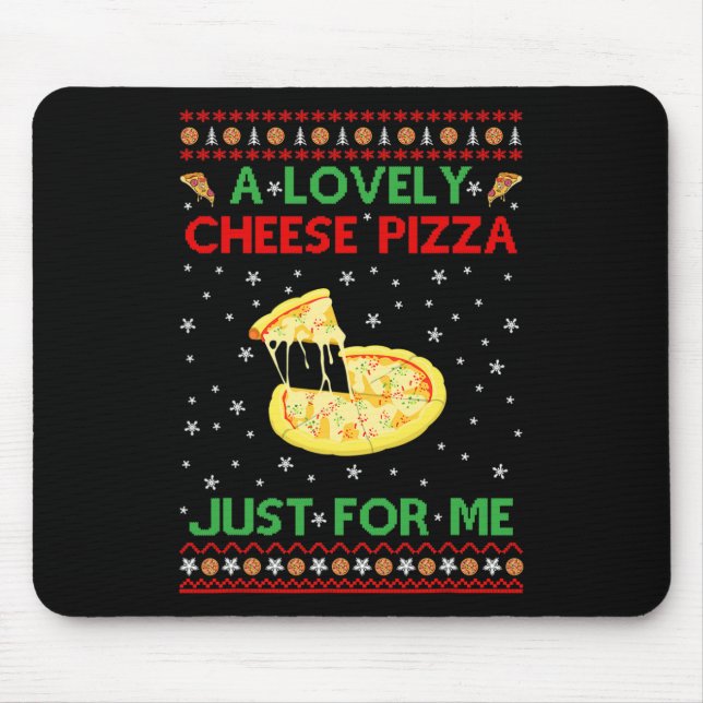 Tapis De Souris Une belle pizza au fromage seul amusant Kevin X-ma (Devant)