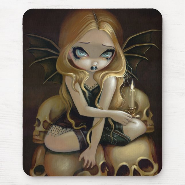 Tapis De Souris "Une bougie dans" le Mousepad foncé (Devant)