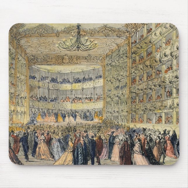 Tapis De Souris Une boule masquée au théâtre de Fenice, Venise, (Devant)