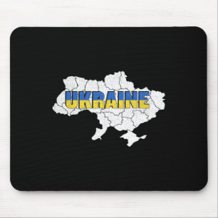 Tapis De Souris Une carte ukrainienne et un drapeau de l'Ukraine