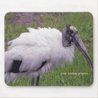 Tapis De Souris Une cigogne en bois