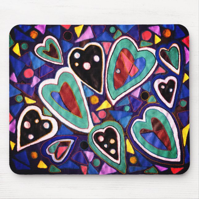 Tapis De Souris Une collection de coeurs (Devant)