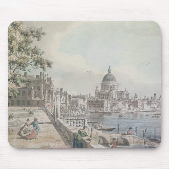 Tapis De Souris Une copie d'une partie d'un dessin par Canaletto, (Devant)