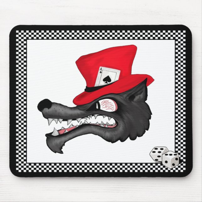 Tapis De Souris Une course de loup solitaire Mousepad de chance (Devant)