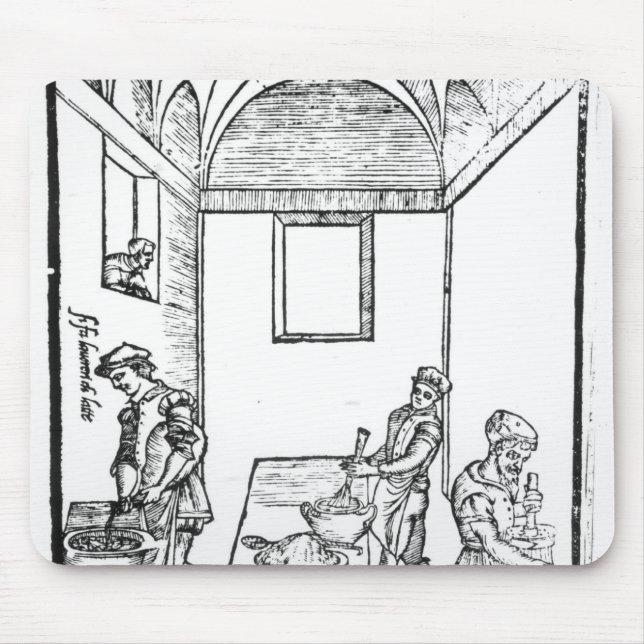 Tapis De Souris Une cuisine médiévale (Devant)